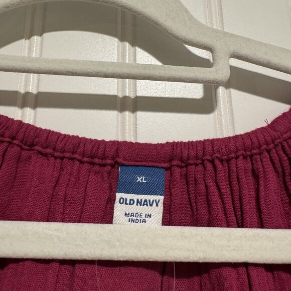 Old Navy Split Neck Blouse Boysenberry Pink NEW Size XL - Picture 3 of 6